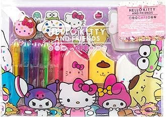 Hello Kitty & Friends Caf Stationery Set, 22-Piece Sanrio Stationery, Cute School Supplies, Sanrio Accessories, Includes Notebook, Squishy Stickers, Sanrio Pens, Kawaii Stationery