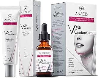 Anacis Cream + Cerum: Neck Firming And Tightening, Lifting V Line, Chin Contouring, Reduce Appearance Of Double Chin, Loose And Sagging Skin. Vela Contour 30 Ml (Cream + Cerum)