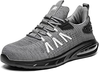 Steel Toe Shoes for Men Work Women Lightweight Air Cushion Sneakers Slip Resistant Safety Work Boots Indestructible Shoes