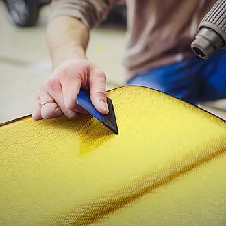 Lypumso Honeycomb Carbon Fiber Vinyl Wrap, Hex Pattern Vinyl Car Wrap with Air Release Technology, Self-Adhesive DIY Auto Exterior Interior Decor Film Sticker (Gold, 1ft x 10ft)