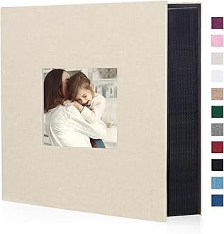 Artmag Fabric Photo Album 4x6 1000 Large Capacity for Family Wedding Anniversary Linen Album Holds 1000 Horizontal and Vertical Photos (1000 Pockets, Beige)