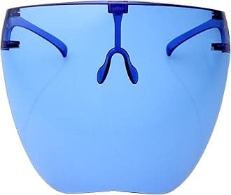 zeroUV - Protective Face Shield Full Cover Visor Glasses/Sunglasses (Anti-Fog/Blue Light Filter) (Blue)