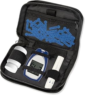 diabetic travel case TSA approved glucose monitor case portable insulin travel case glucometer case diabetic supplies storage, Black, One Size