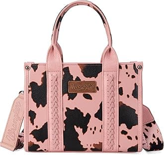 Cow Print Tote Bag for Women Western Purse Boho Top Handle Satchel Handbag with Signature Strap