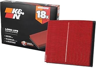 K&N Engine Air Filter: Long Life 18,000 Mile Replacement Air Filter: Compatible 2010-2021 Toyota/Lexus/Mitsubishi (Highlander, RAV4, Sienna, Avalon, Camry, ES 350, NX300, Rx350, L200, Triton) KNA-2443