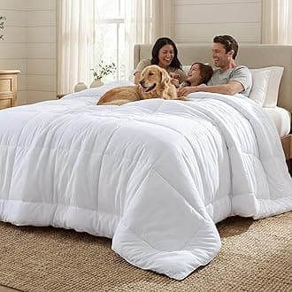 Bedsure Oversized King Comforter Duvet Insert, All Season Bed Comforter, Quilted Down Alternative Duvet, Box Stitched Comforters with Corner Tabs, Washable, 116 x 98 Inches (White)