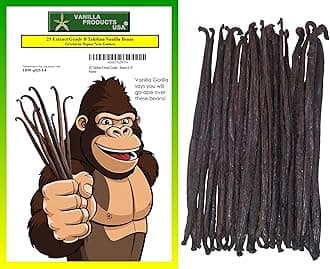 25 Tahitian Extract Grade B Natural Vanilla Beans by Vanilla Products USA