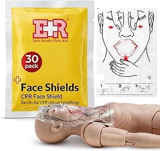 CPR Face Shield fits Adults, Children and Infants - 30 Pack