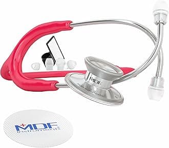 Mdf Acoustica Lightweight Dual Head Stethoscope- (MDF747XP23) (Raspberry)