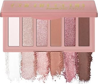SUSIKEKI 6 Colors Mini Eyeshadow Makeup Palette Blush-colored Neutral Tone Eye Shadow Matte & Shimmer Nude Make Up Pallet with Mirror Blendable Highly Pigmented Travel Size Gift Kit 03