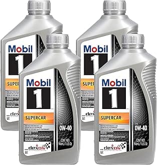 1 Supercar Advanced Full Synthetic Motor Oil 0W-40, (Pack of 4)