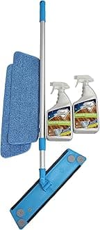 Black Diamond Stoneworks Wood & Laminate Floor Cleaner: For Hardwood, Real, Natural & Engineered Flooring –Biodegradable Safe for Cleaning All Floors (2 quarts and mop w/pads)