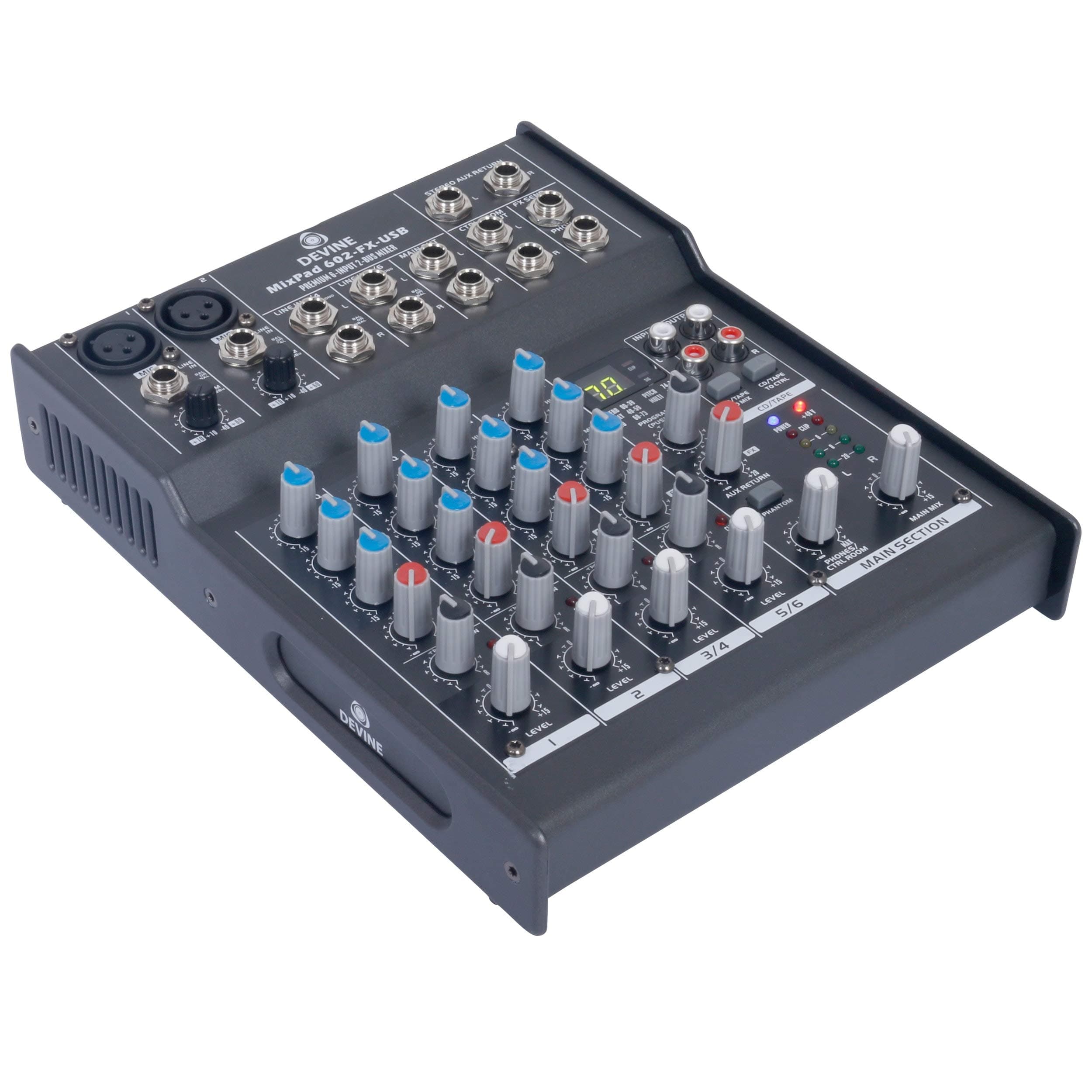 Devine MixPad 602-FX-USB 6-channel mixer with FX and USB
