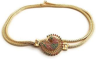 One Gram Micro Gold Plated Peacock Mugappu Chain for Women and Girls