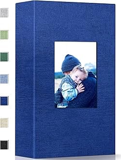Popotop Photo Album 4x6-300 Photos Linen Cover Photo Books with 300 Horizontal Pockets,Slip-in Picture Albums for Family Wedding Anniversary Baby Vacation Pictures