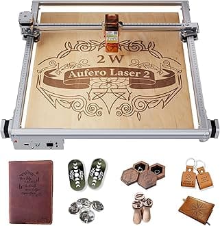 AuferoLaser Engraver, 2 W Diode Laser Engraver Machine, Laser Engraving Machine for Wood/Leather, 15.7x15.7inch Engraving Area, Beginner-Friendly Laser Wood Engraver 2100mW