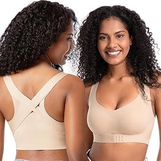 Posture Bra for Women Wireless Push Up Bralette Full Coverage Back Support Brasieres