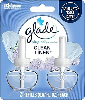 PlugIns Refills Air Freshener, Scented and Essential Oils for Home and Bathroom, Clean Linen, 1.34 Fl Oz, 2 Count