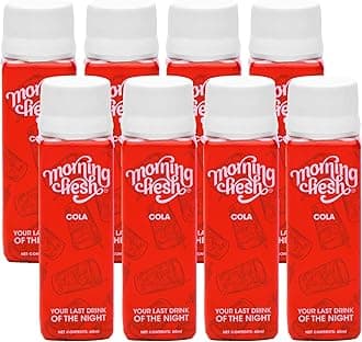 Morning Fresh Hangover Detox Cure and Liver Protection Drink - (COLA Flavor, Size: 8 Bottles in 1 Box) boosts hydration with no sugar & no caffeine, its 100% natural & easy - to - carry - anywhere