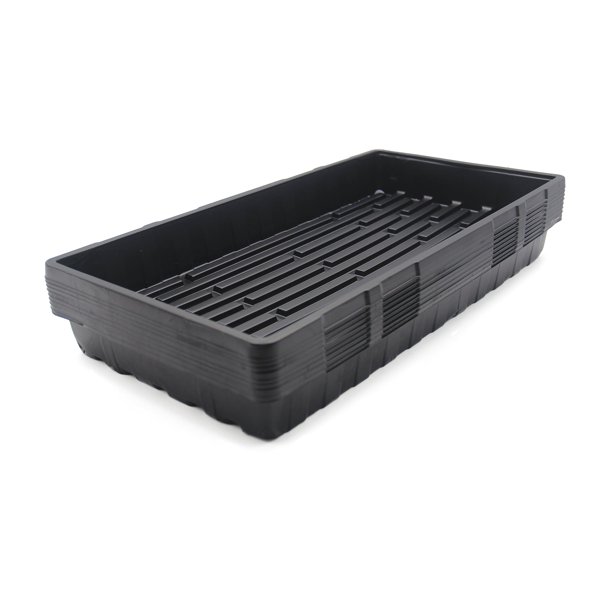 LOVEDAY 10 Pack Seed Trays Seedling Starter Germination Kit Plastic Grow Starting (No Drain Holes) 21.2” x 11” x 2.4” ForFlowers,Greenhouse, Seedlings, Wheatgrass, Microgreens,Planting Seedlings