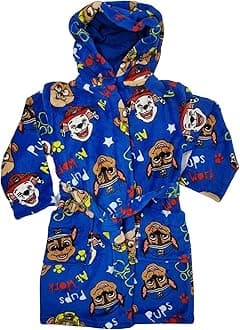 Paw Patrol Chase, Marshall and Rubble Boys Dressing Gown/Robe (18m-6yr)