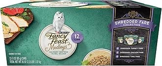 Purina Wet Cat Food Variety Pack, Medleys Shredded Fare Collection - (2 Packs of 12) 3 oz. Cans