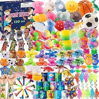 120PCS Party Favor for Kids Treasure Prizes box Toys, Goodie Bags Stuffers for Classroom Rewards, Small Fidget Bulk Pinata Toy Fillers, Birthday Gift Little Toy Prize Boy 3-5 4-8-12