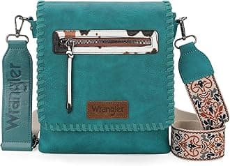 WranglerCrossbody Purses for Women Multi Pocket Woven Shoulder Bag