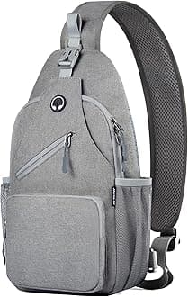 Sling Bag for Men Crossbody Backpack, Small Sling Backpack Mens Shoulder Bag, Casual Daypack Hiking Bag for Travel