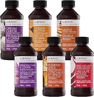 Variety Bakery Emulsion: Multiple Flavors, Perfect for Enhancing Baking Variety in Cakes, Cookies & Desserts, Gluten-Free, Keto-Friendly, Baking Essential for Your Kitchen, 4oz per Bottle