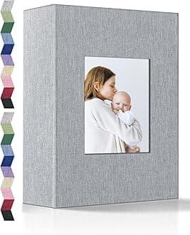 Photo Album 4x6-100 Photos Photo Books with 100 Vertical Pockets,Linen Cover Albums for Family Wedding Anniversary Baby Vacation Pictures