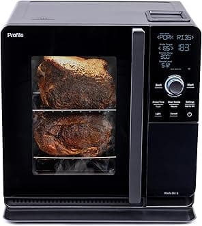 GE Profile™ Smart Indoor Pellet Smoker, with Active Smoke Filtration, 5 Smoke Control Settings, WiFi Connected, Electric, Countertop BBQ Appliance, Black