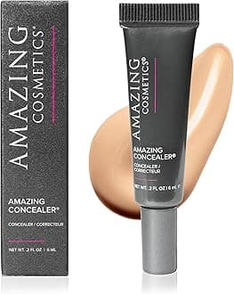 AmazingCosmetics Amazing Concealer, Full Coverage with Pin Dot Amounts, Long Wear Concealer Makeup for Undereye Dark Circles, Blemishes and Spots, Color Correcting, Skin- Like Finish