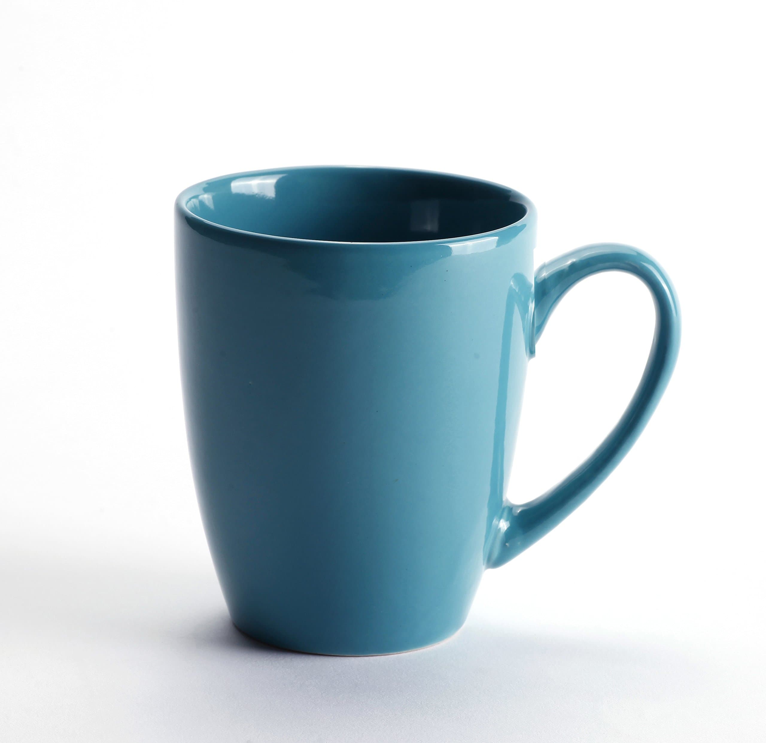 Aaron Bistro Ceramic Coffee Tea Mug Cup 12 OZ Solid MultiColor Lake Green