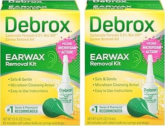 DebroxEar Wax Removal Kit - Includes Bulb Syringe and 0.5 Fl Oz Removal Drops for Cleaning Ears (Pack of 2)