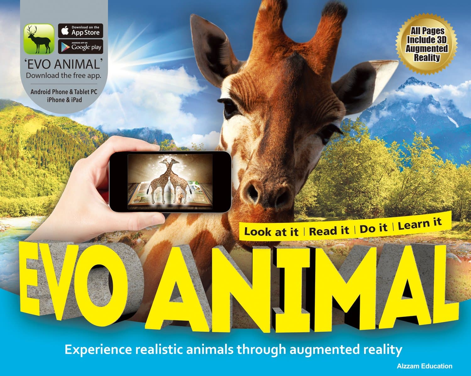 EVO ANIMAL - Augmented Reality (AR) Book, 3D Interactive Children's Book, Learning and Explore the Safari with Fun App