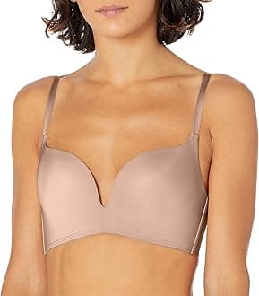 MaidenformWireless Push-Up Bra, Wirefree Bra with Demi Plunge, Convertible T-Shirt Bra with Push-Up Cups