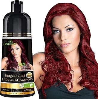 Color Shampoo for Gray Hair Coverage (Burgundy) –Hair Dye 3-in-1 Shampoo- Colors in Minutes – Lasts Up To 2-3 Weeks – 500 mL – Ideal for Men & Women