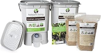 Bokashi Living 2 bin Composting Starter Kit (includes 2 bins, 1.6kg of bran and full instructions)