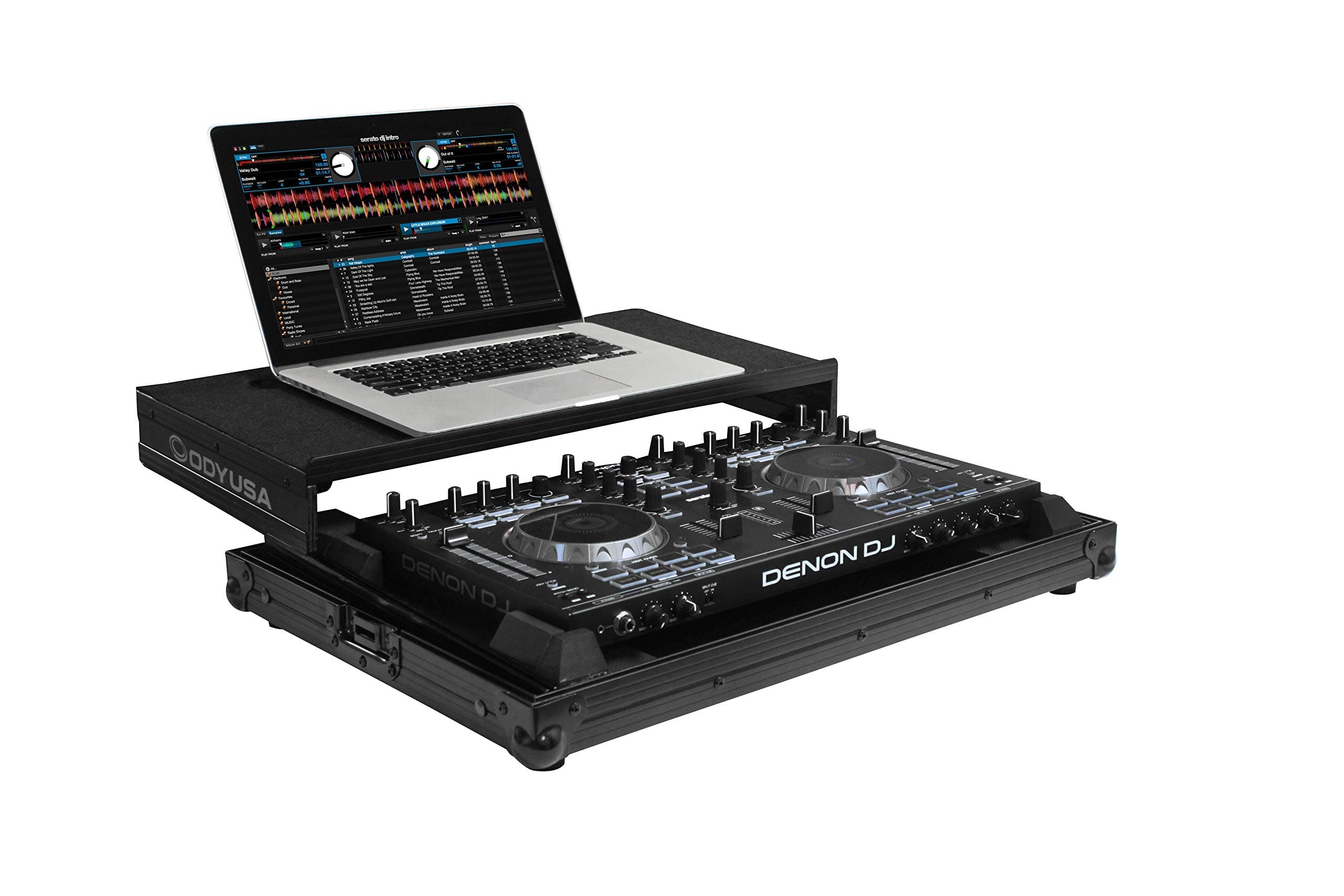 Odyssey Innovative Designs Black Label Low Profile Glide Style Case for Denon DN-MC4000 Controller - Black