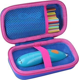 Storage Case Compatible with 3Doodler Start+ Essentials 3D Pen (Blue + Rose)