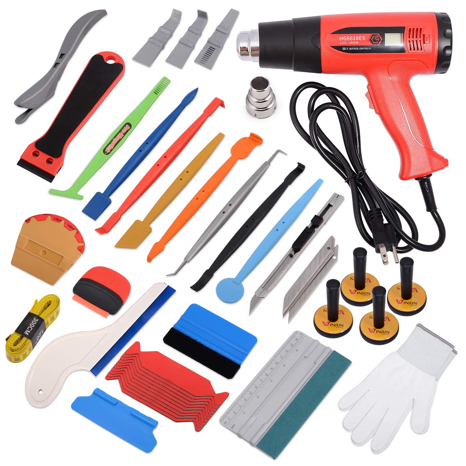 vinyl wrap tool kit with heat gun