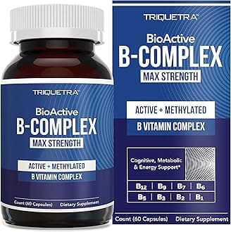BioActive Vitamin B Complex - Blood Stream Ready, Methylated B Complex - Featuring Methylfolate, 3 BioActive Forms of B12, BenfoPure® B1 & Pantesin® B5-12 B Vitamins in Clinical Doses - 60 Servings