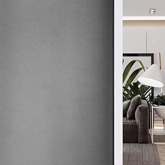 HIDBEA Frosted Window Privacy Film - Non Adhesive Static Cling Glass Stickers Sun UV Blocking Heat Control Door Covering Decals for Home Office, Frosted Gray, 17.5 x 78.7 Inch