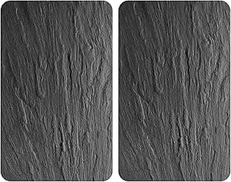 WENKO Placas cobertoras de vidrio universales Pizarra 2 pzas, Slate
