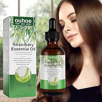 Rosemary Oil For Hair Growth,Rosemary Hair Oil,Improve Hair Loss And Nourishes Scalp, Natural Hair Growth Oil For Men And Women Promotes The Growth Of Hair, Eyebrows And Eyelashes 60ML