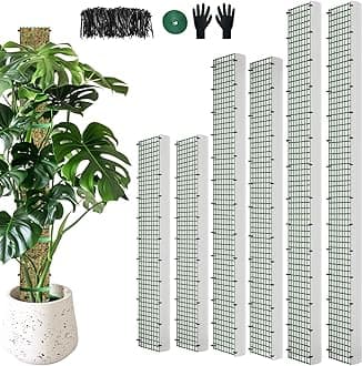 60"/40"/24" Metal Moss Pole, D Shape Sphagnum Moss Pole, Moss Poles for Climbing Plants, Monstera, Indoor Climbing Plants (2 Each of 60" 40" 24")