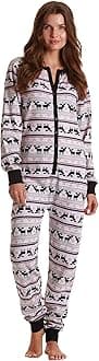#followme Women's Thermal Henley Onesie Union Suit
