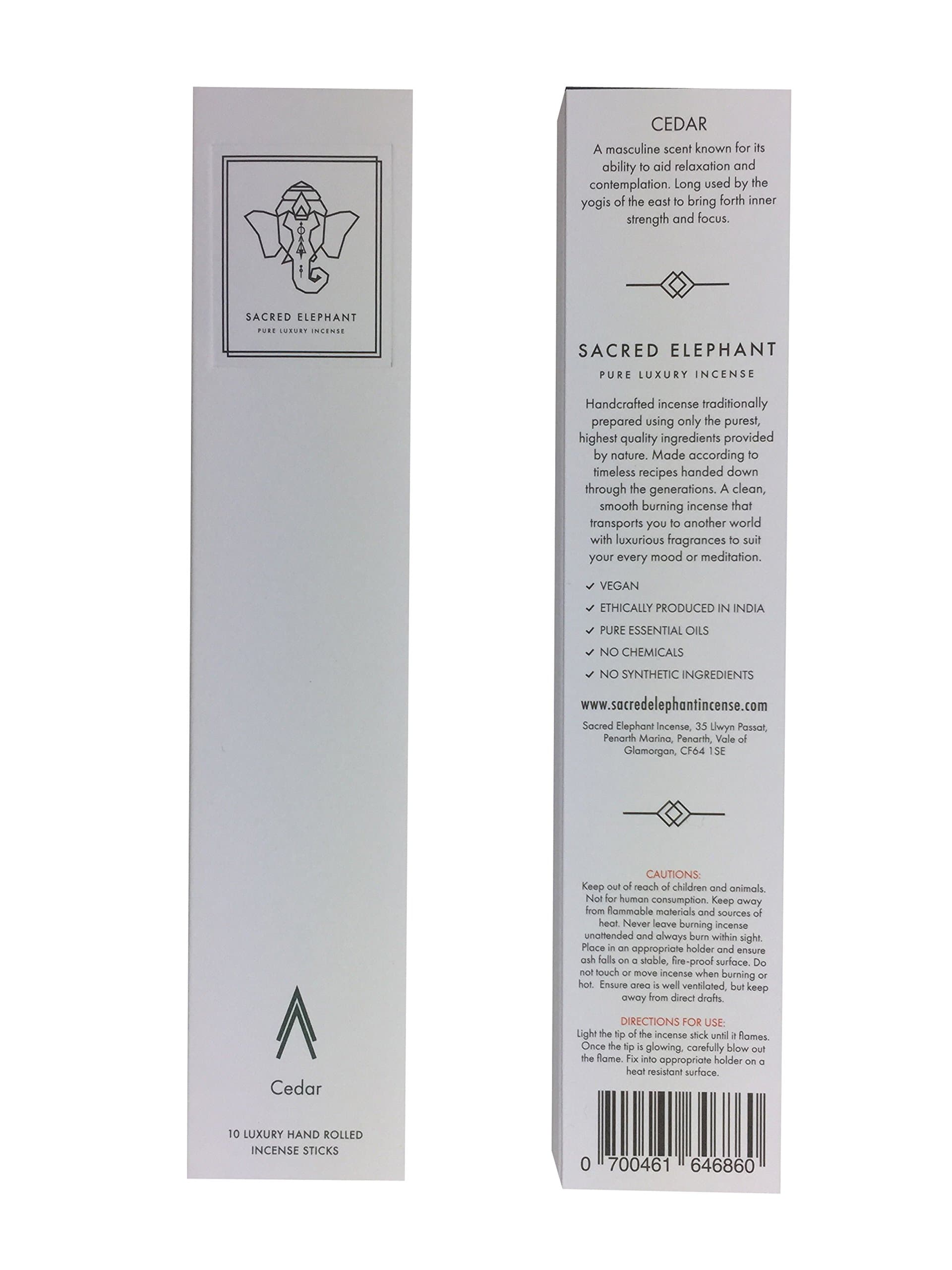 Pure Luxury Incense | Cedar | 10 Hand Rolled Sticks