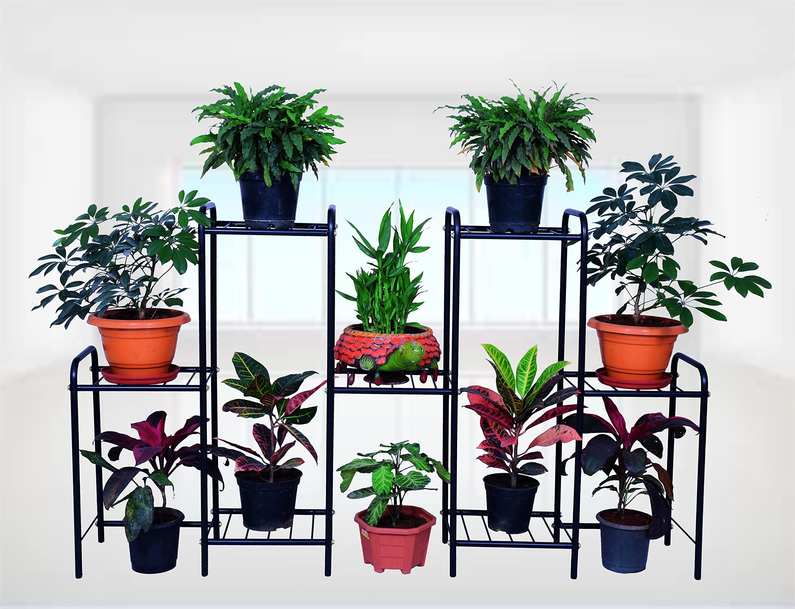 D&V ENGINEERING - Creative in innovation Metal Multi-Tier Indoor Outdoor Plant Stand Rack, Flower Pot Display Shelf, 36" Wide, 59" Height (7 Shelf)